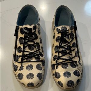 Cloud Black and Cream Polka Dot Sneakers